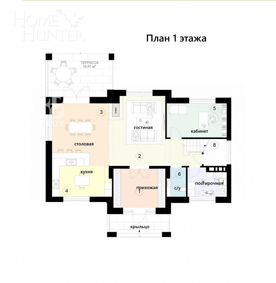 2-этажный коттедж 276.42 м² без отделки