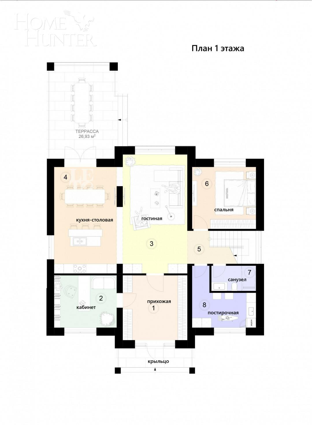 2-этажный коттедж 307 м² без отделки