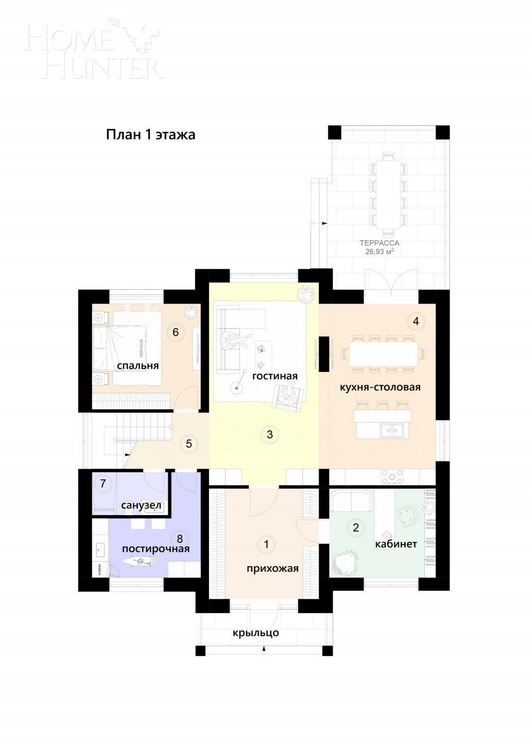 2-этажный коттедж 315.6 м² без отделки