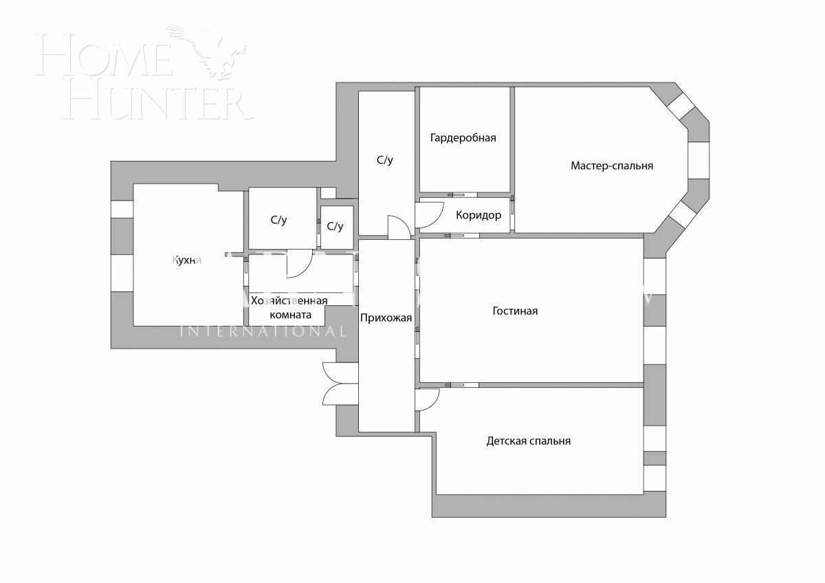 3-КОМН. КВАРТИРА С ОТДЕЛКОЙ 136.9 М² НА 6 ЭТАЖЕ