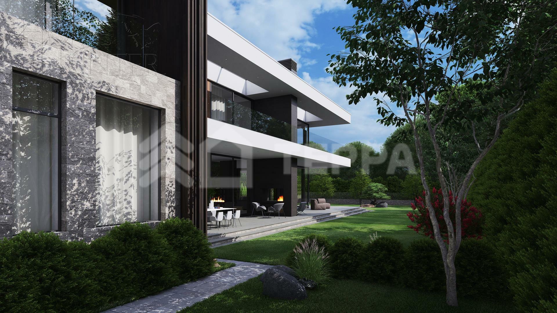 2-этажный коттедж 743 м² без отделки