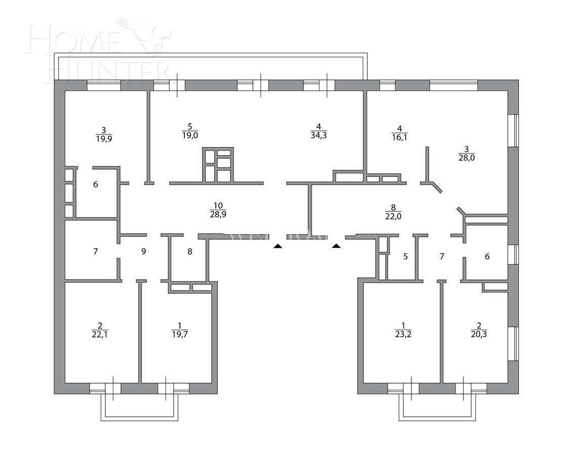 6-КОМН. КВАРТИРА БЕЗ ОТДЕЛКИ 306.3 М² НА 8 ЭТАЖЕ