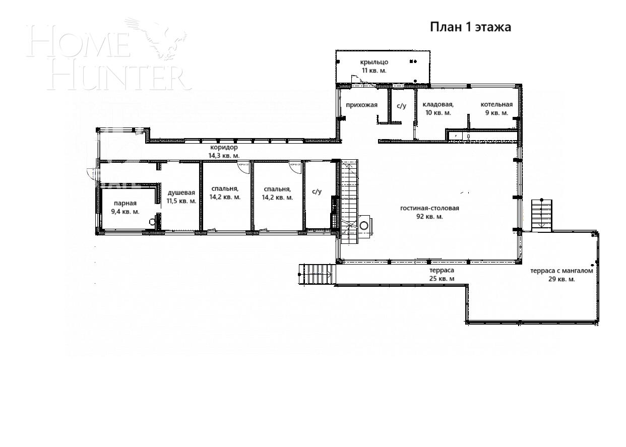 2-этажный коттедж 426 м² с отделкой