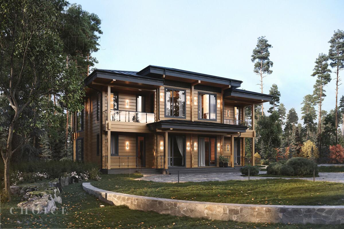 2-этажный коттедж 550 м² с отделкой