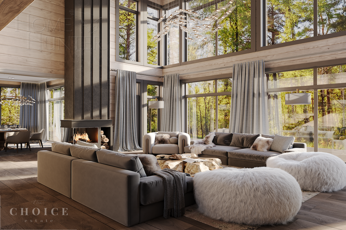 2-этажный коттедж 550 м² с отделкой