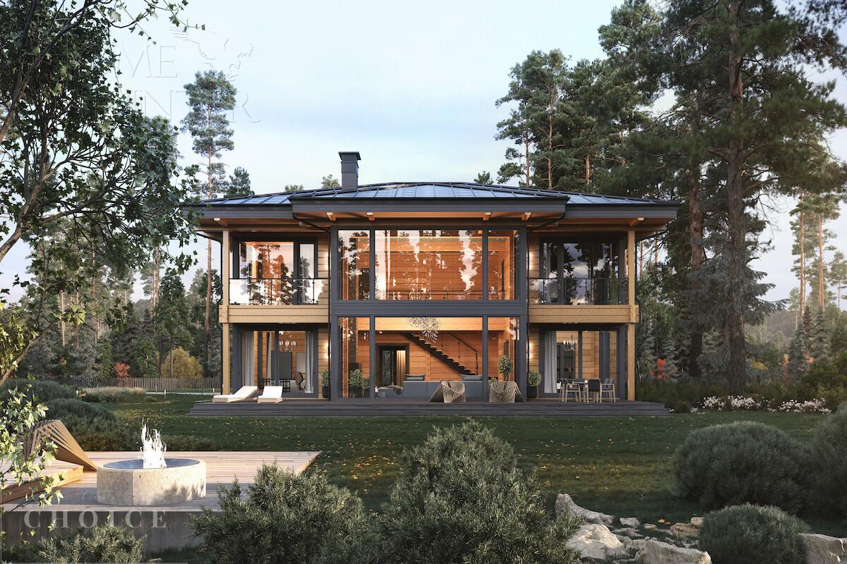 2-этажный коттедж 550 м² с отделкой