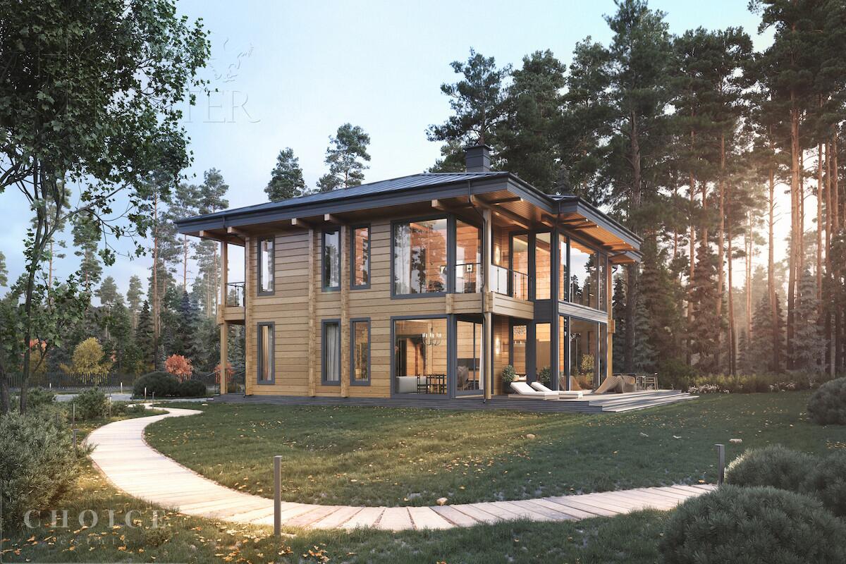 2-этажный коттедж 550 м² с отделкой