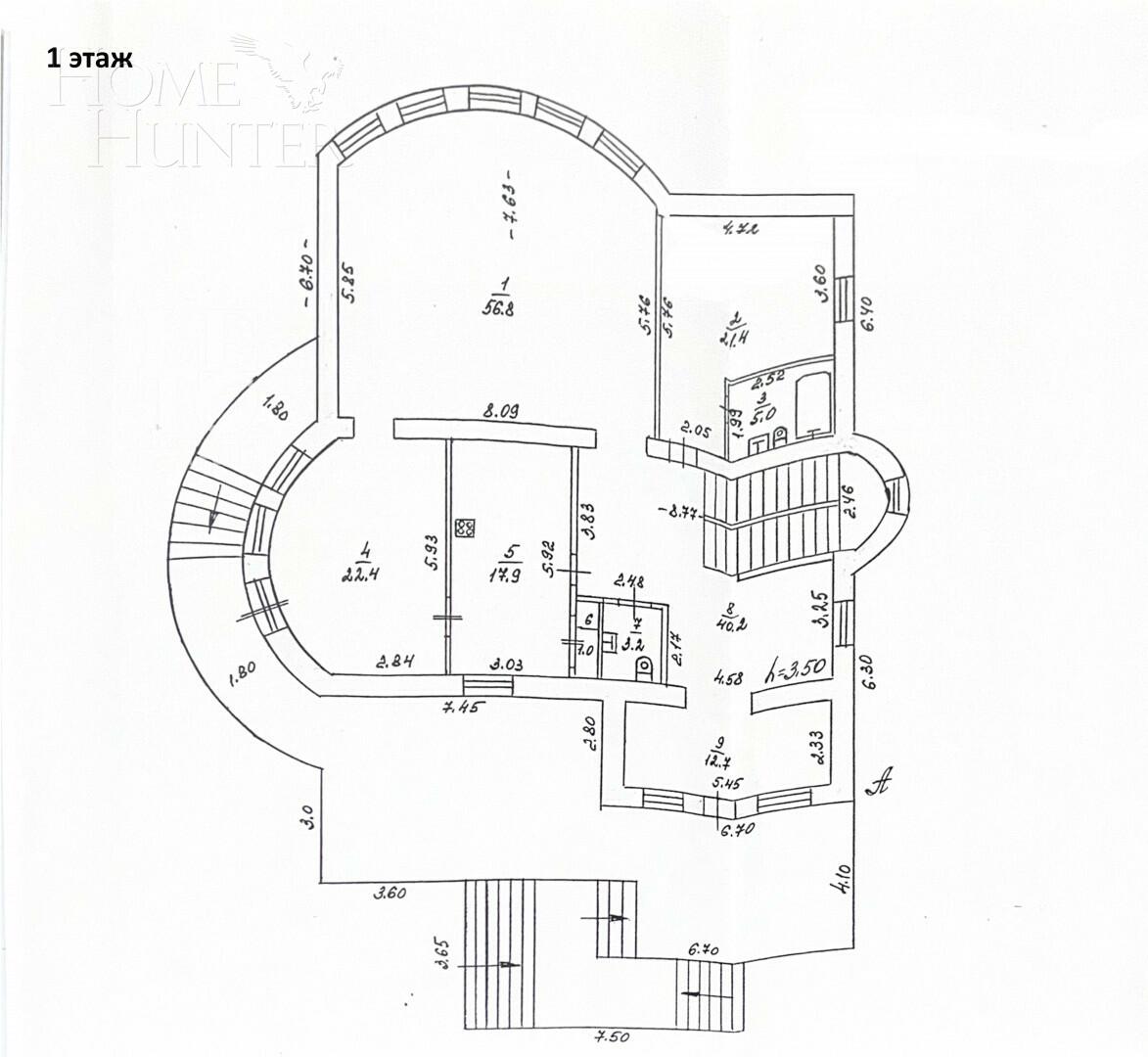 2-этажный коттедж 600 м² с отделкой