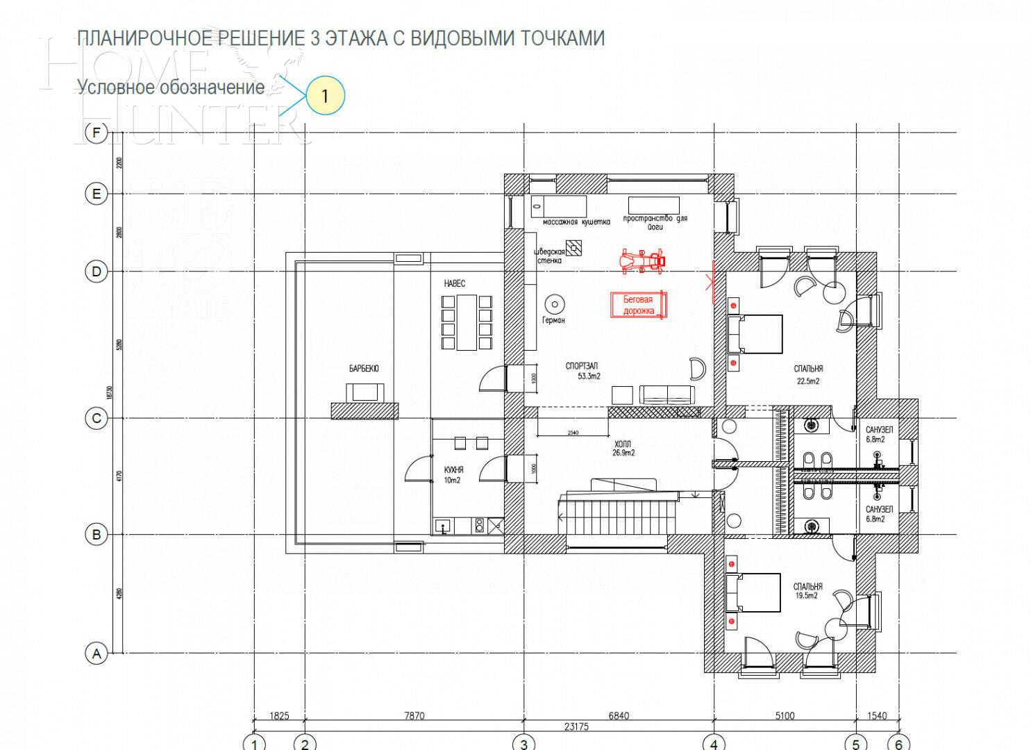 3-этажный коттедж 770 м² без отделки