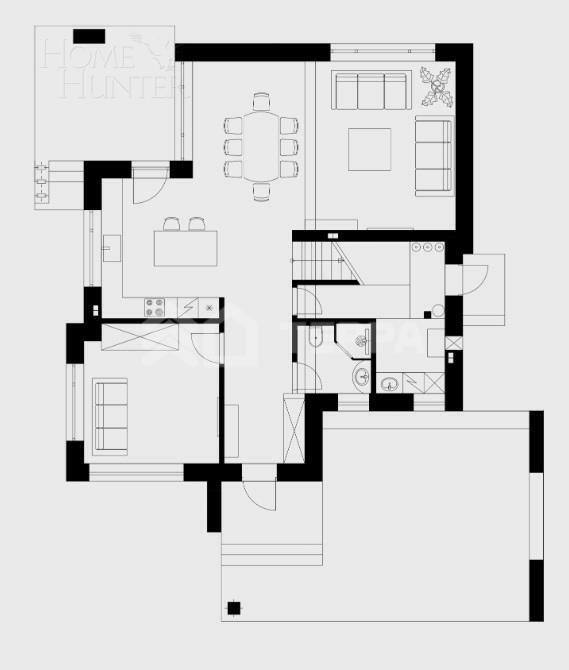 3-этажный коттедж 290 м² без отделки