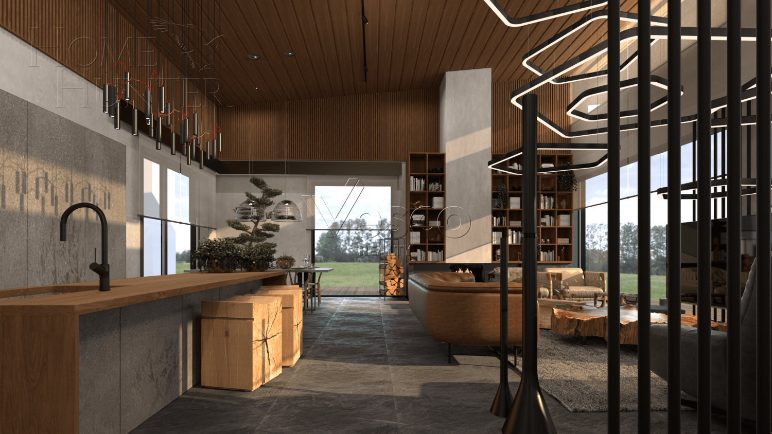 1-этажный коттедж 444 м² с отделкой