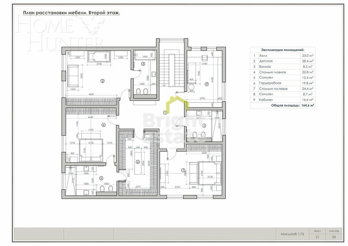 2-этажный коттедж 495 м² с отделкой