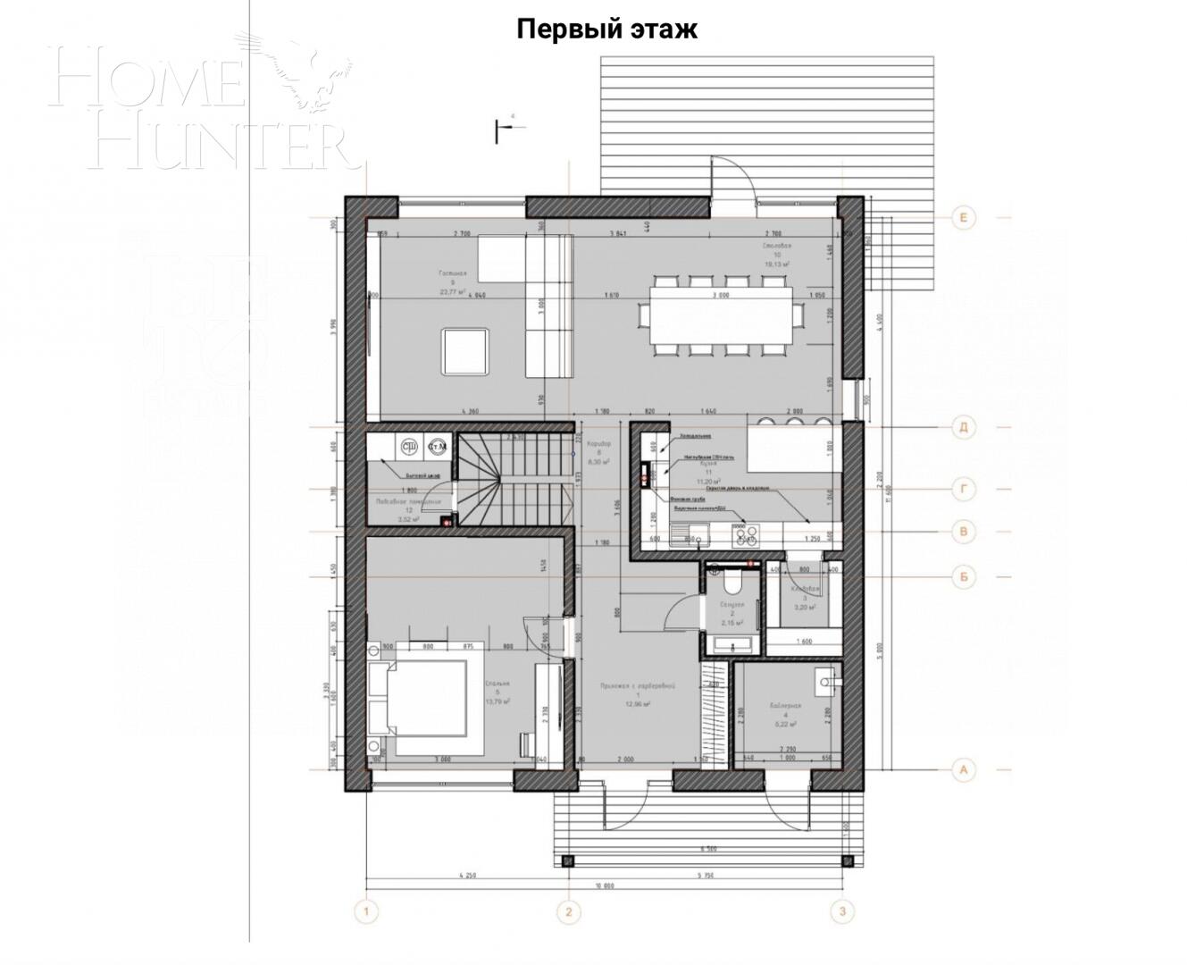 2-этажный коттедж 243 м² с отделкой
