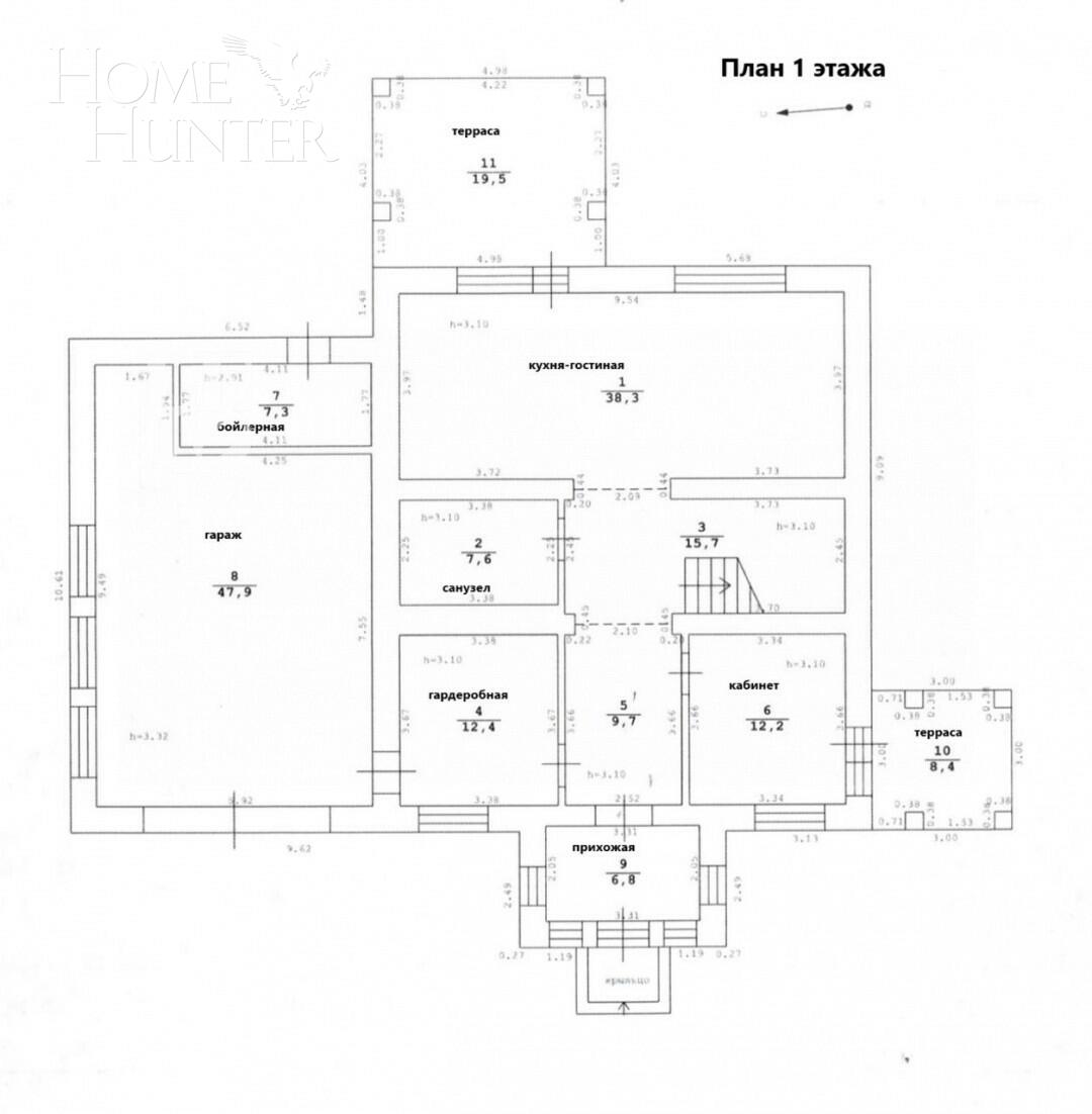 2-этажный коттедж 320 м² с отделкой