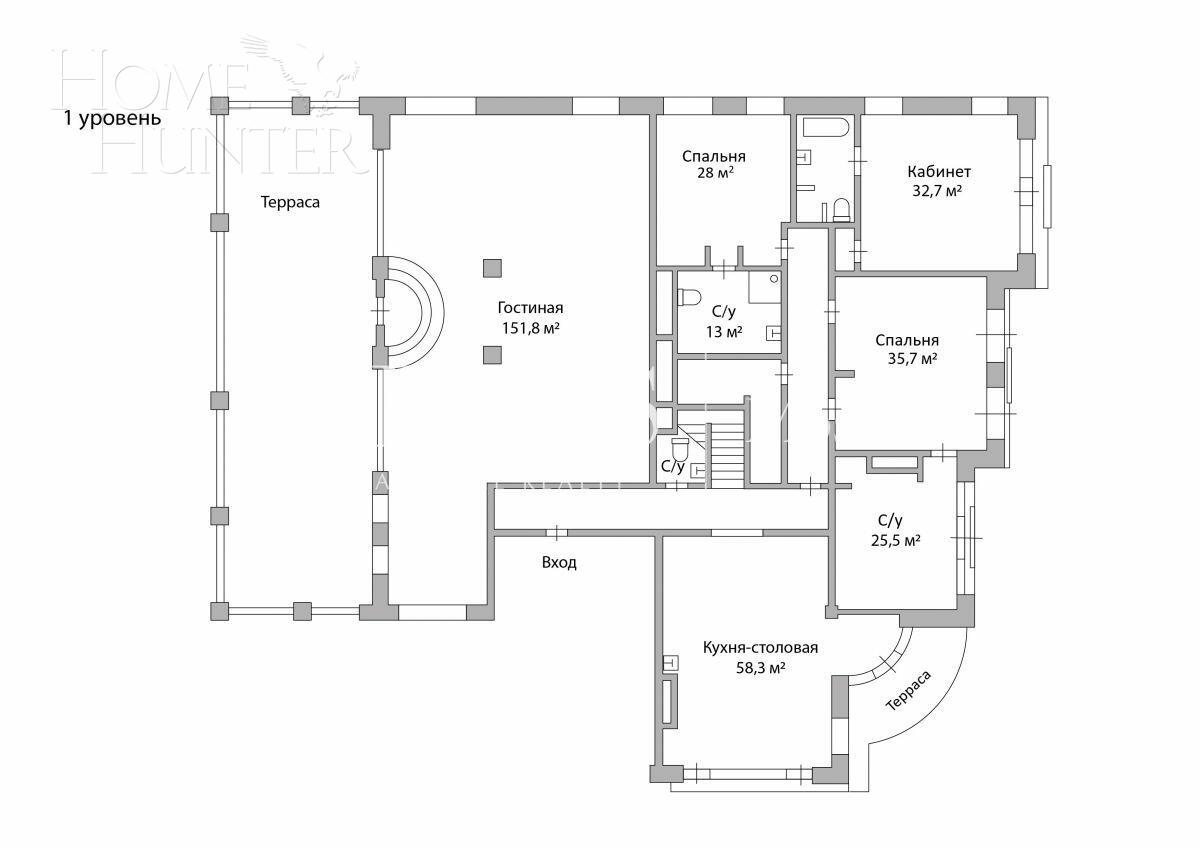 2-УРОВНЕВЫЙ ПЕНТХАУС С ОТДЕЛКОЙ 584 М² НА 5 ЭТАЖЕ