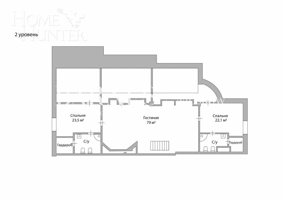 2-УРОВНЕВЫЙ ПЕНТХАУС С ОТДЕЛКОЙ 584 М² НА 5 ЭТАЖЕ