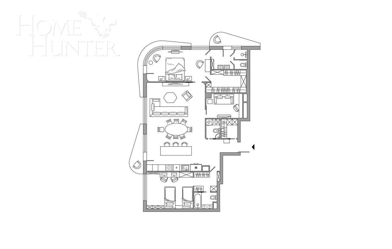 4-КОМН. КВАРТИРА БЕЗ ОТДЕЛКИ 171 М² НА 2 ЭТАЖЕ