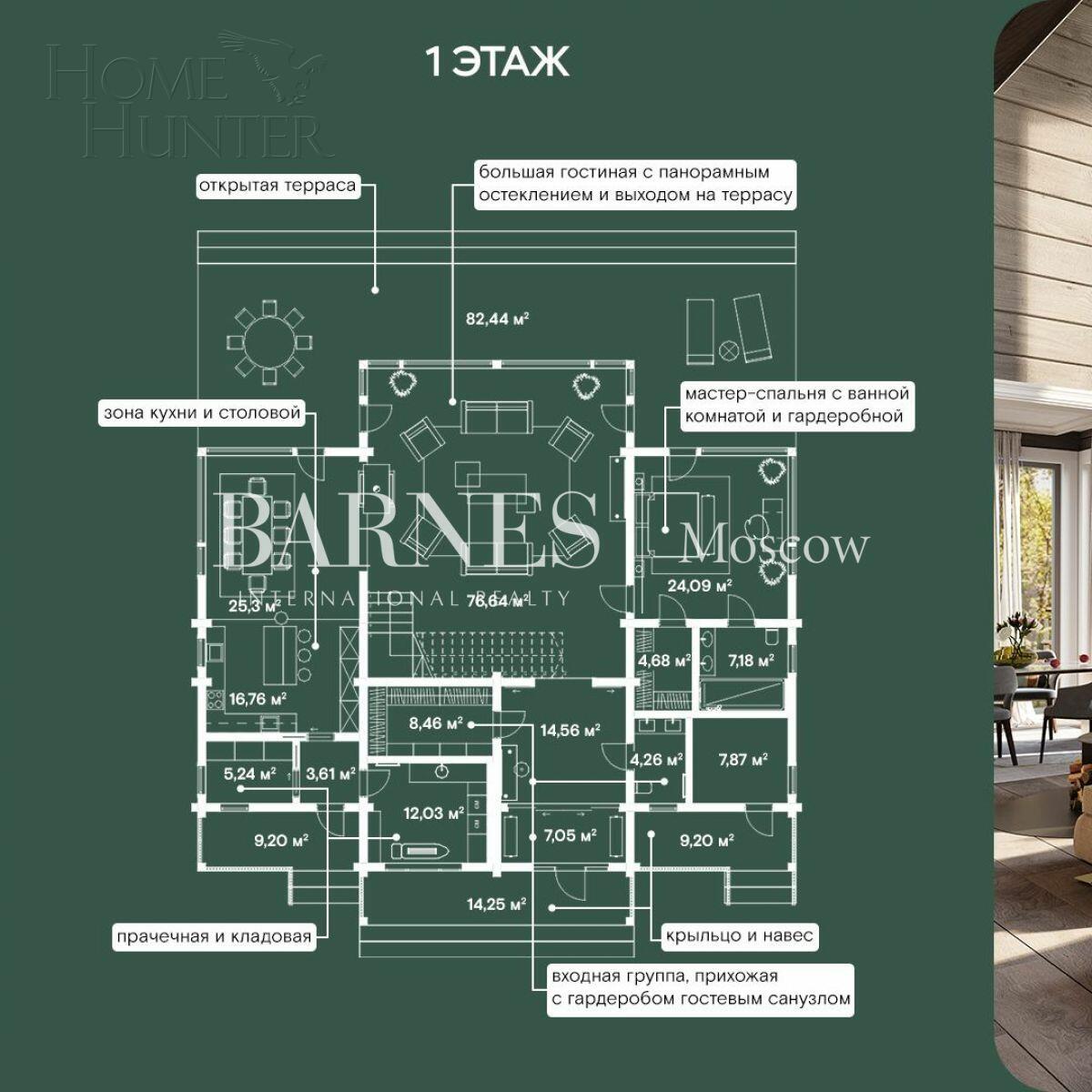 2-этажный коттедж 550 м² с отделкой