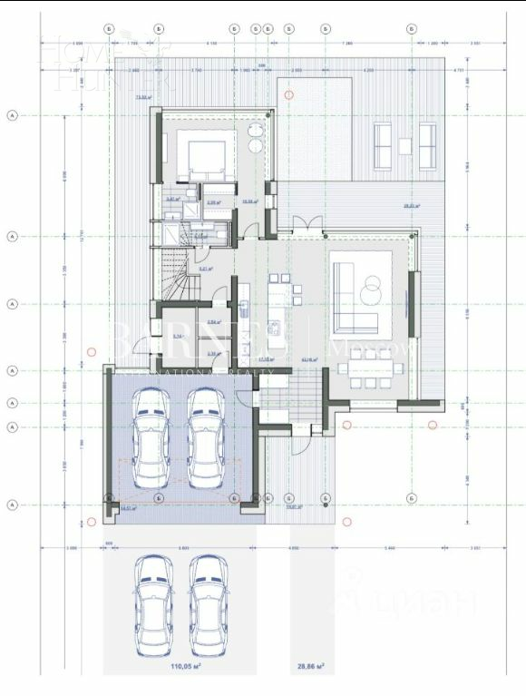 2-этажный коттедж 300 м² без отделки