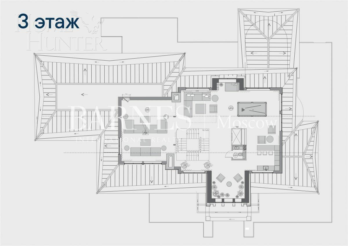 2-этажный коттедж 1 269 м² без отделки