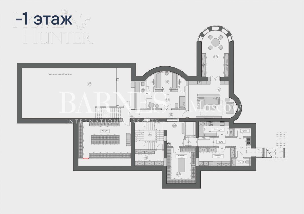 2-этажный коттедж 1 269 м² без отделки