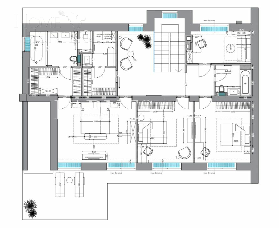 2-этажный коттедж 347 м² без отделки