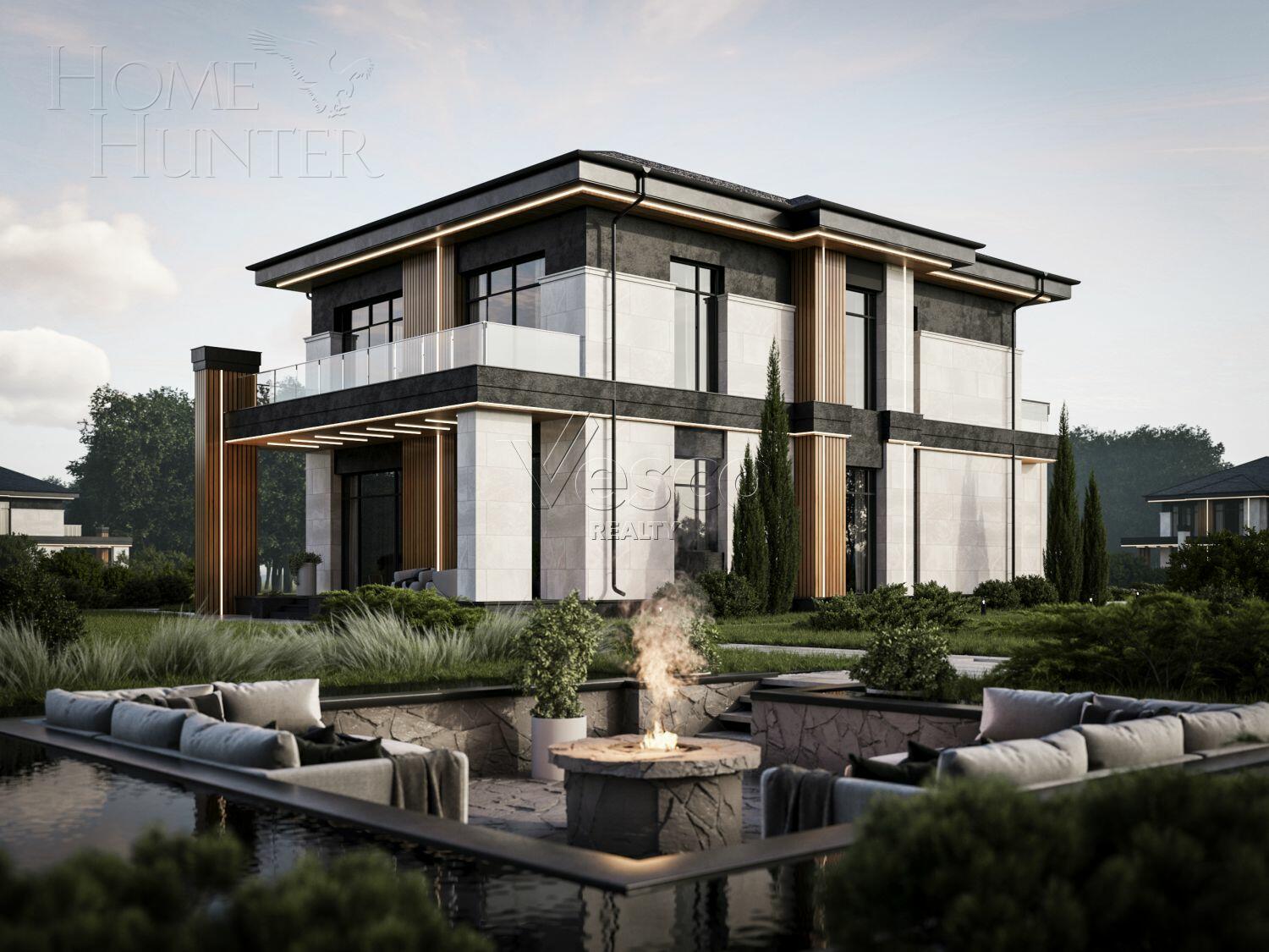 2-этажный коттедж 317.4 м² без отделки