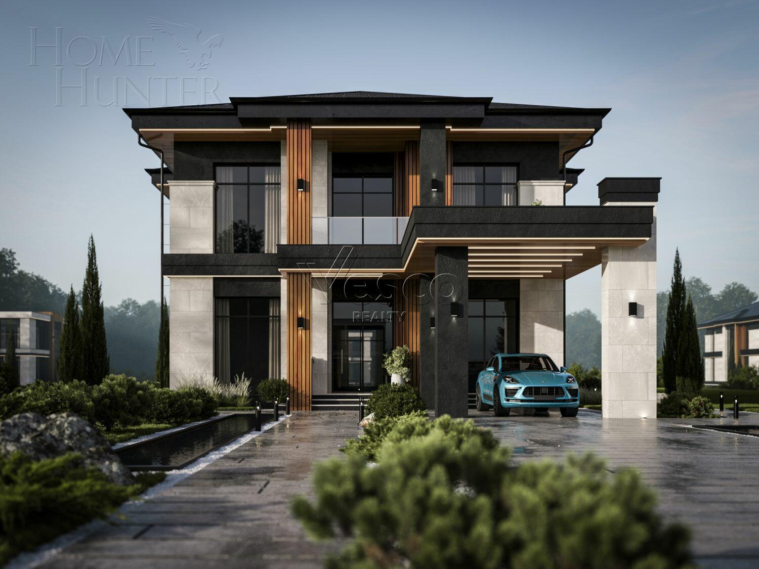 2-этажный коттедж 379.1 м² без отделки