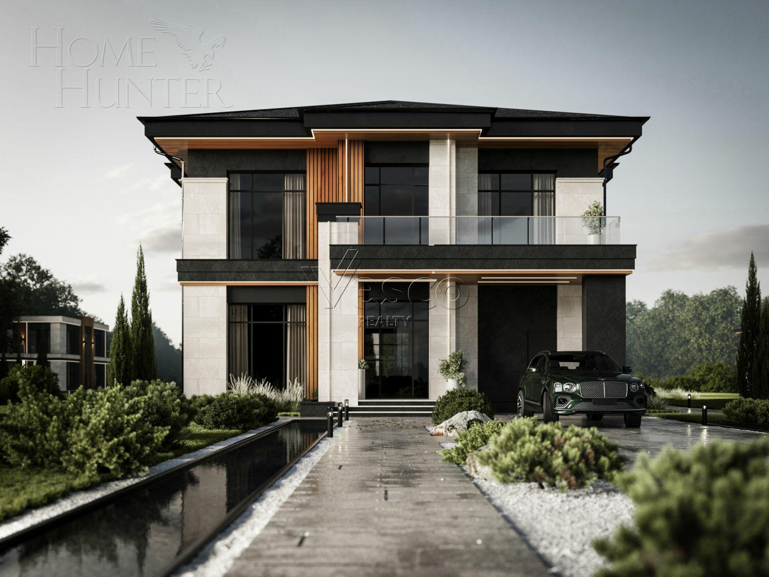 2-этажный коттедж 347.7 м² без отделки