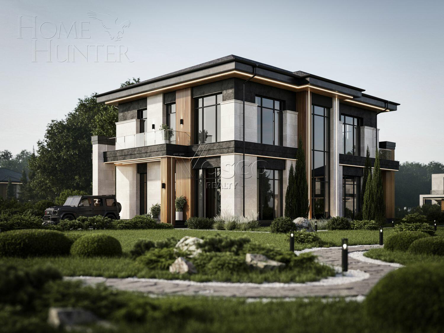 2-этажный коттедж 317.4 м² без отделки