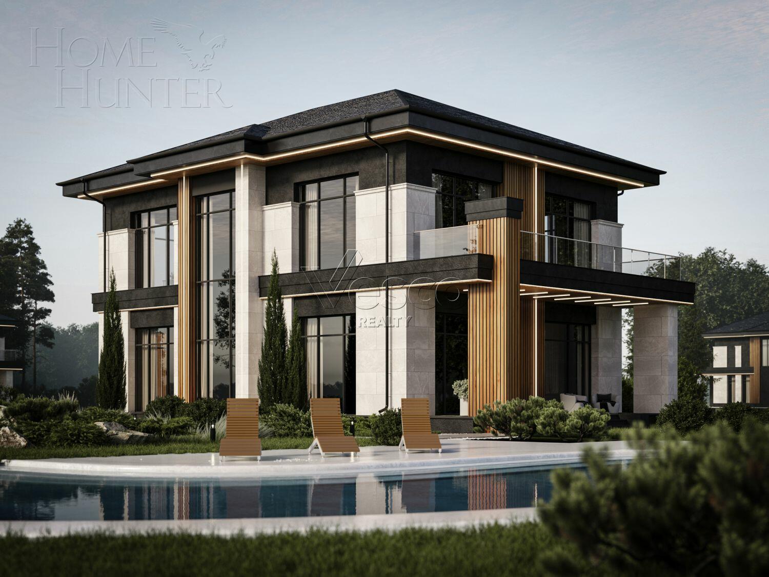 2-этажный коттедж 317.4 м² без отделки