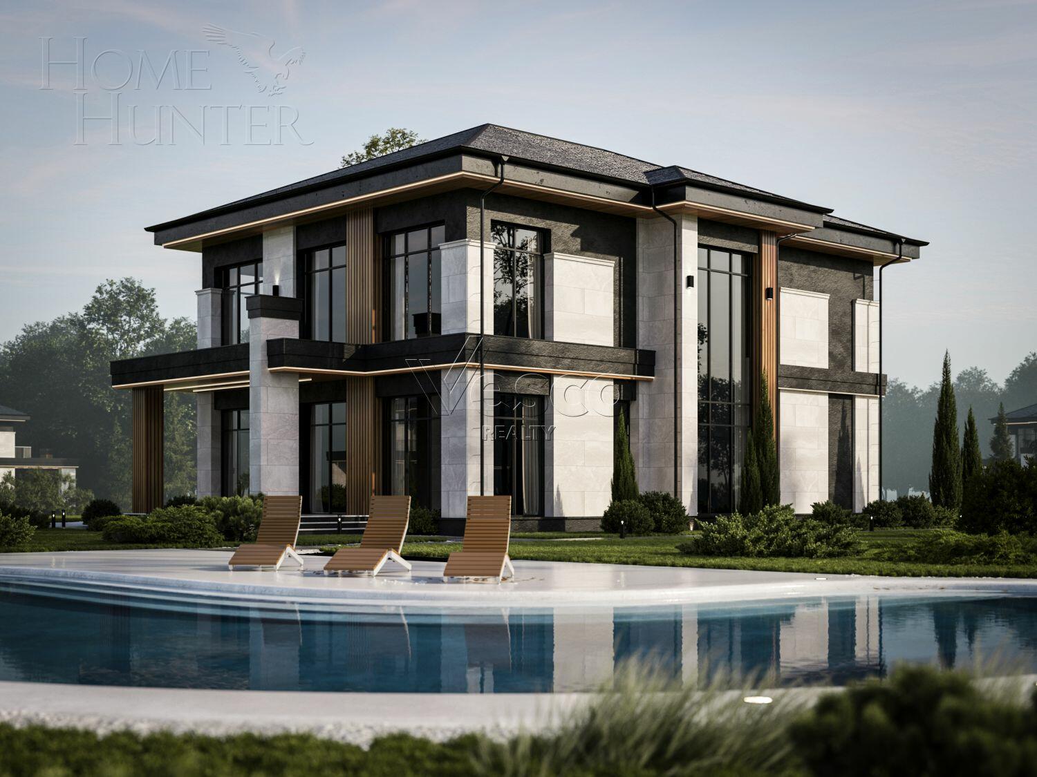 2-этажный коттедж 379.1 м² без отделки