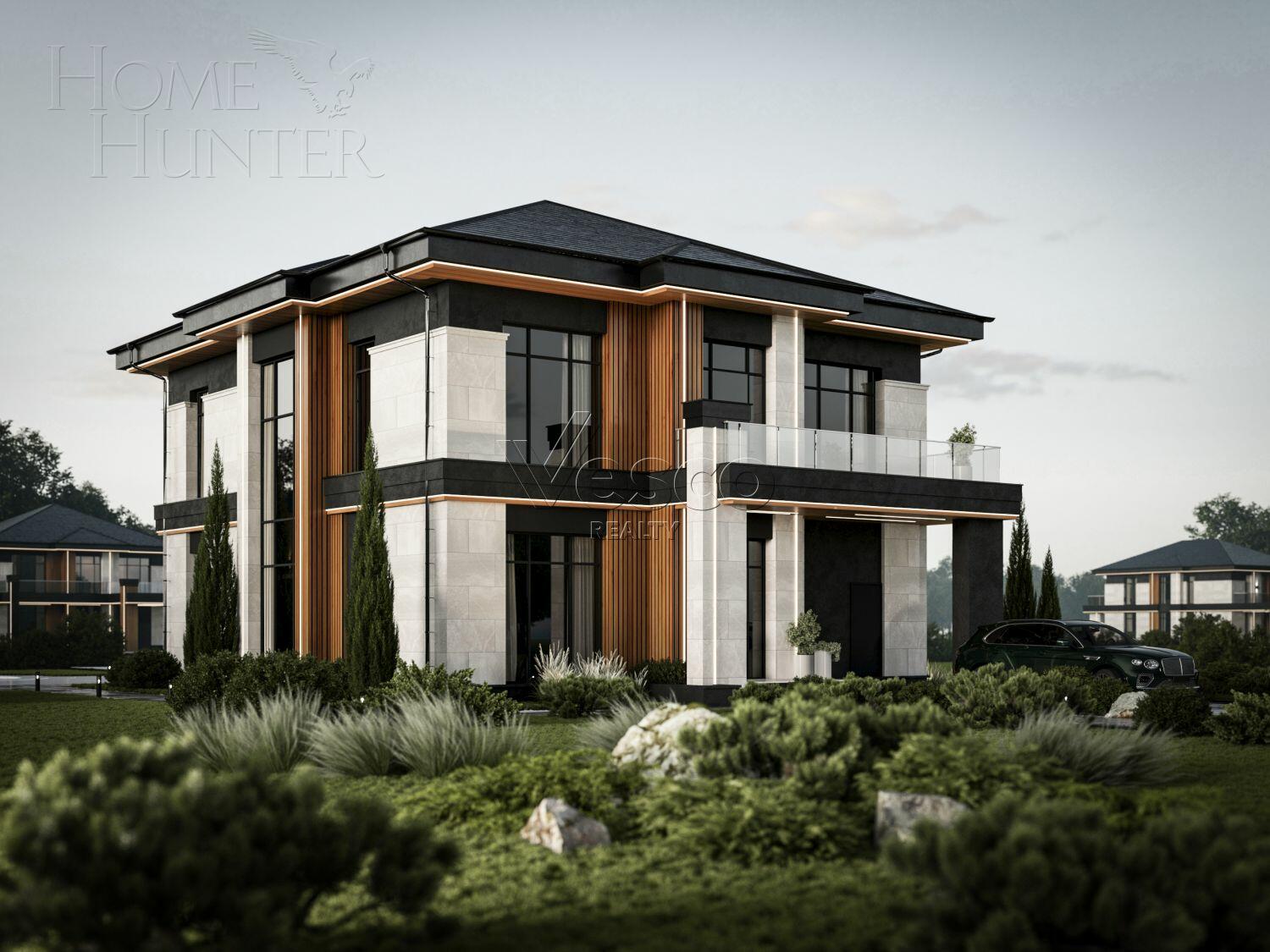 2-этажный коттедж 347.7 м² без отделки