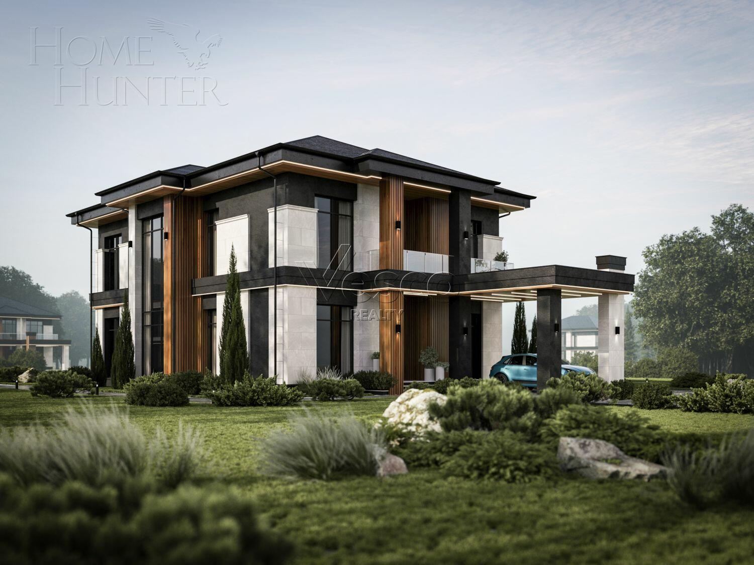 2-этажный коттедж 379.1 м² без отделки