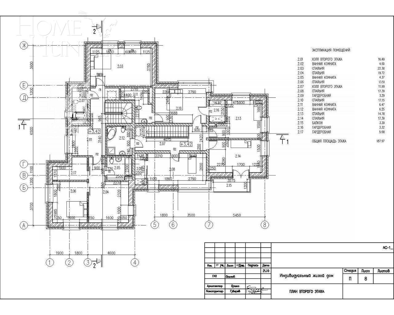 2-этажный коттедж 858 м² без отделки