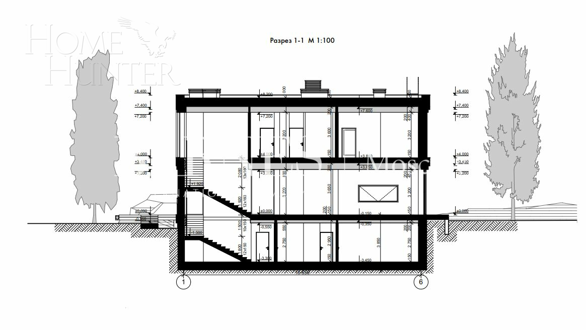 2-этажный коттедж 650 м² с отделкой