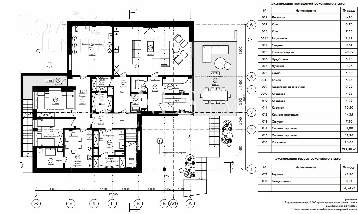 2-этажный коттедж 650 м² с отделкой