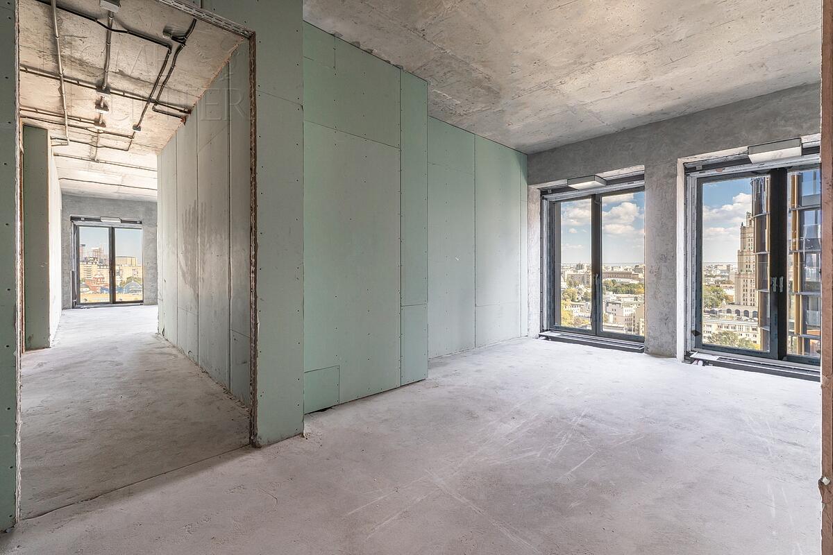 4-КОМН. АПАРТАМЕНТЫ БЕЗ ОТДЕЛКИ 124 М² НА 15 ЭТАЖЕ