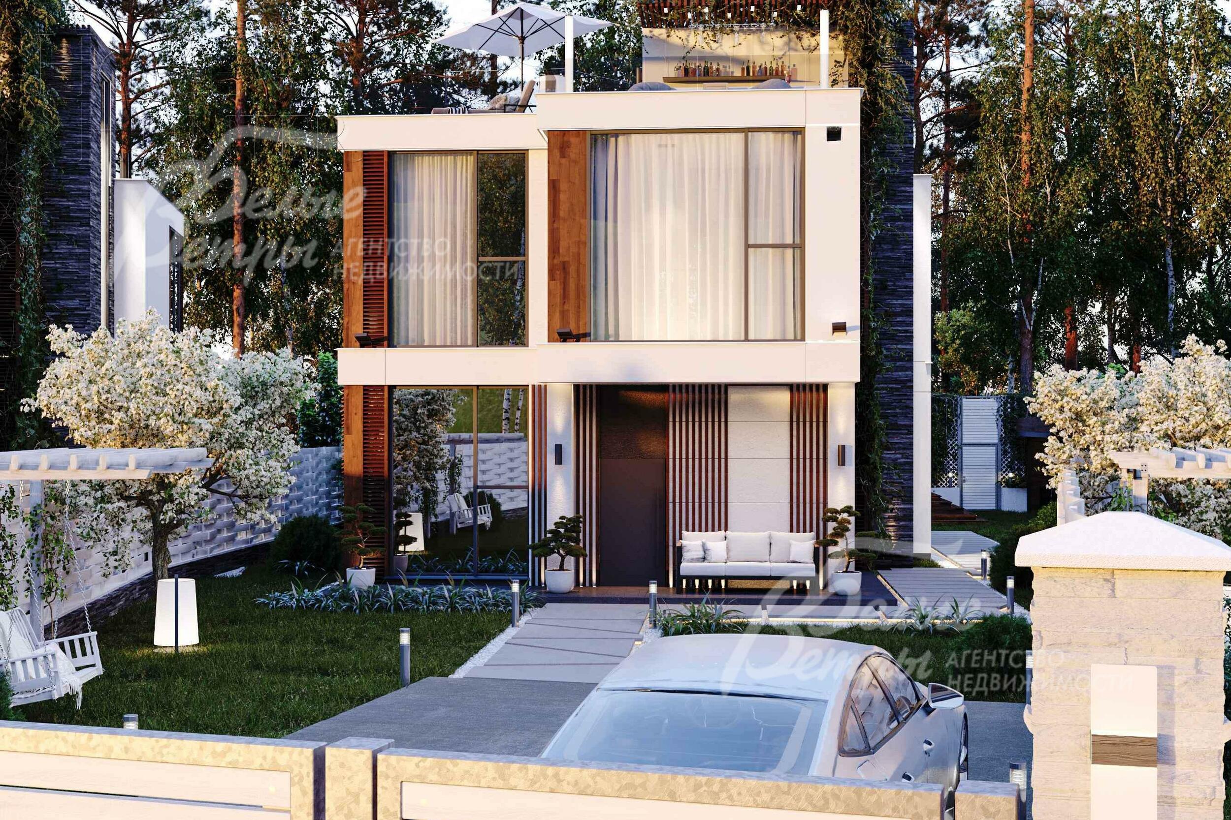 2-этажный коттедж 200 м² без отделки