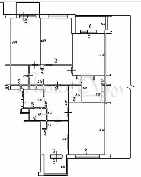 4-КОМН. КВАРТИРА БЕЗ ОТДЕЛКИ 191 М² НА 12 ЭТАЖЕ