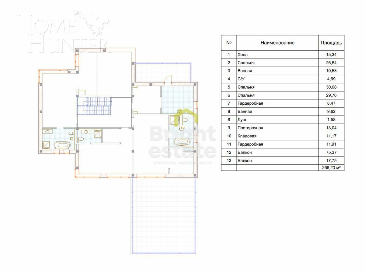 2-этажный коттедж 616 м² без отделки