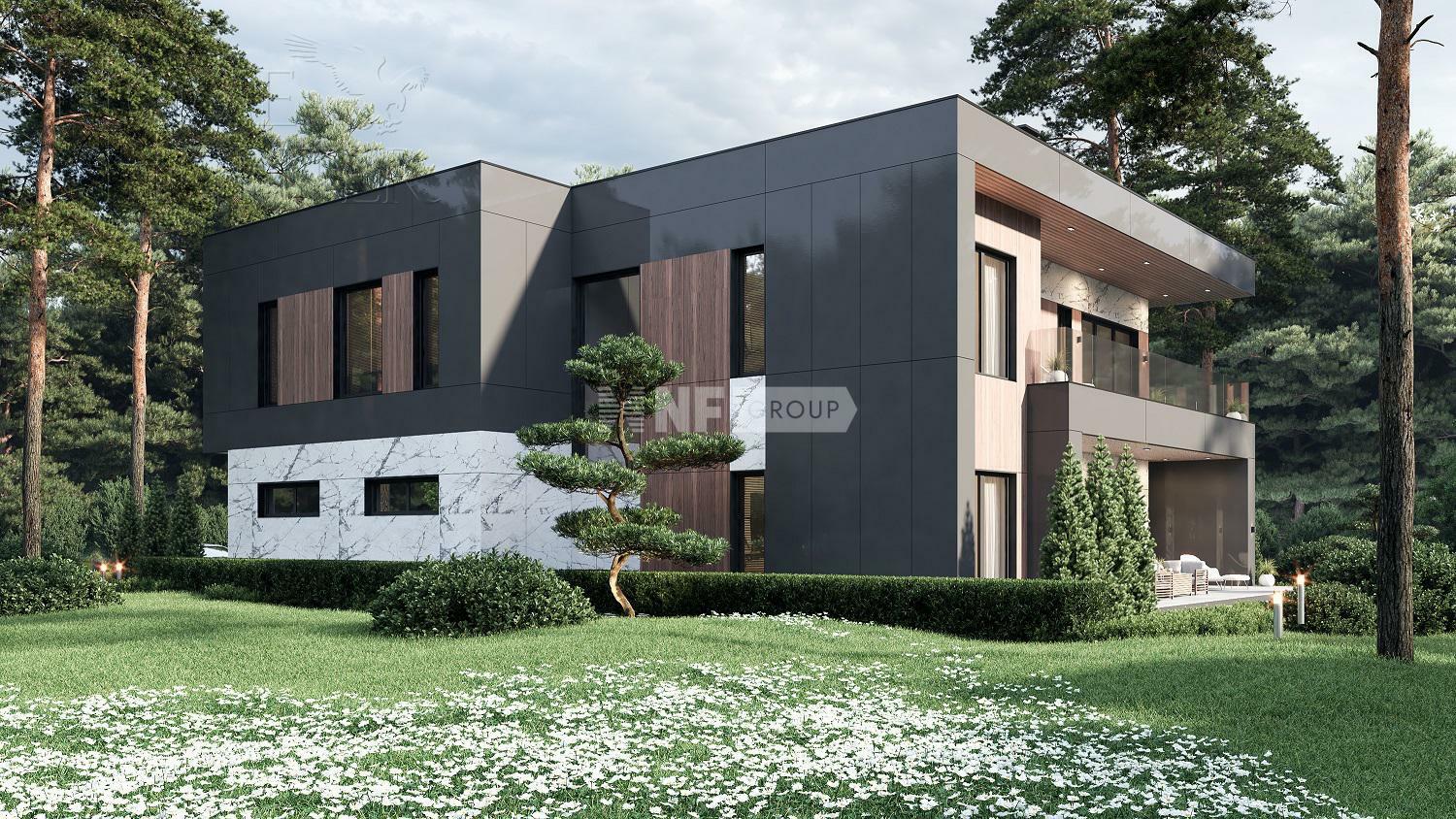 2-этажный коттедж 376 м² без отделки