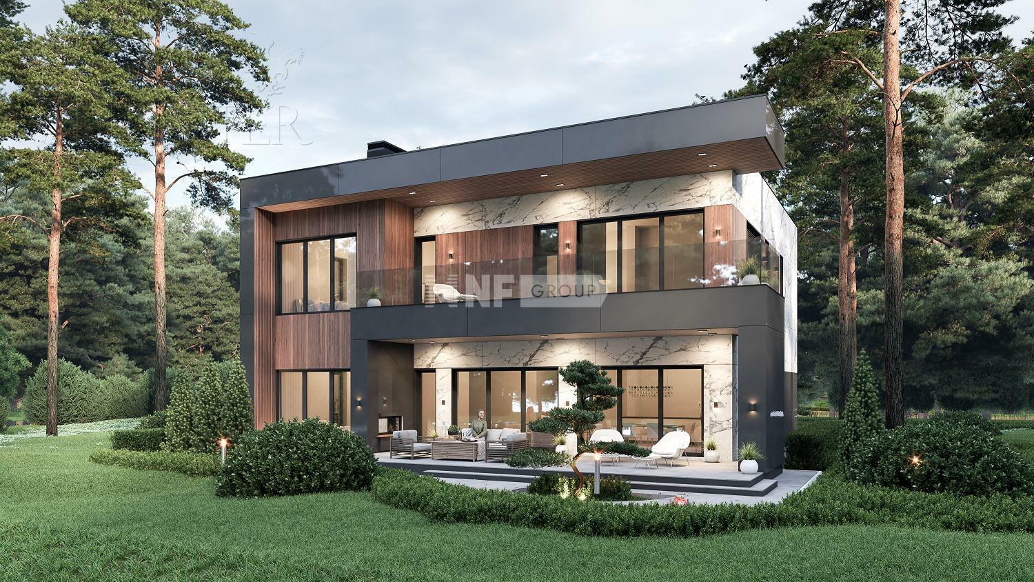 2-этажный коттедж 376 м² без отделки