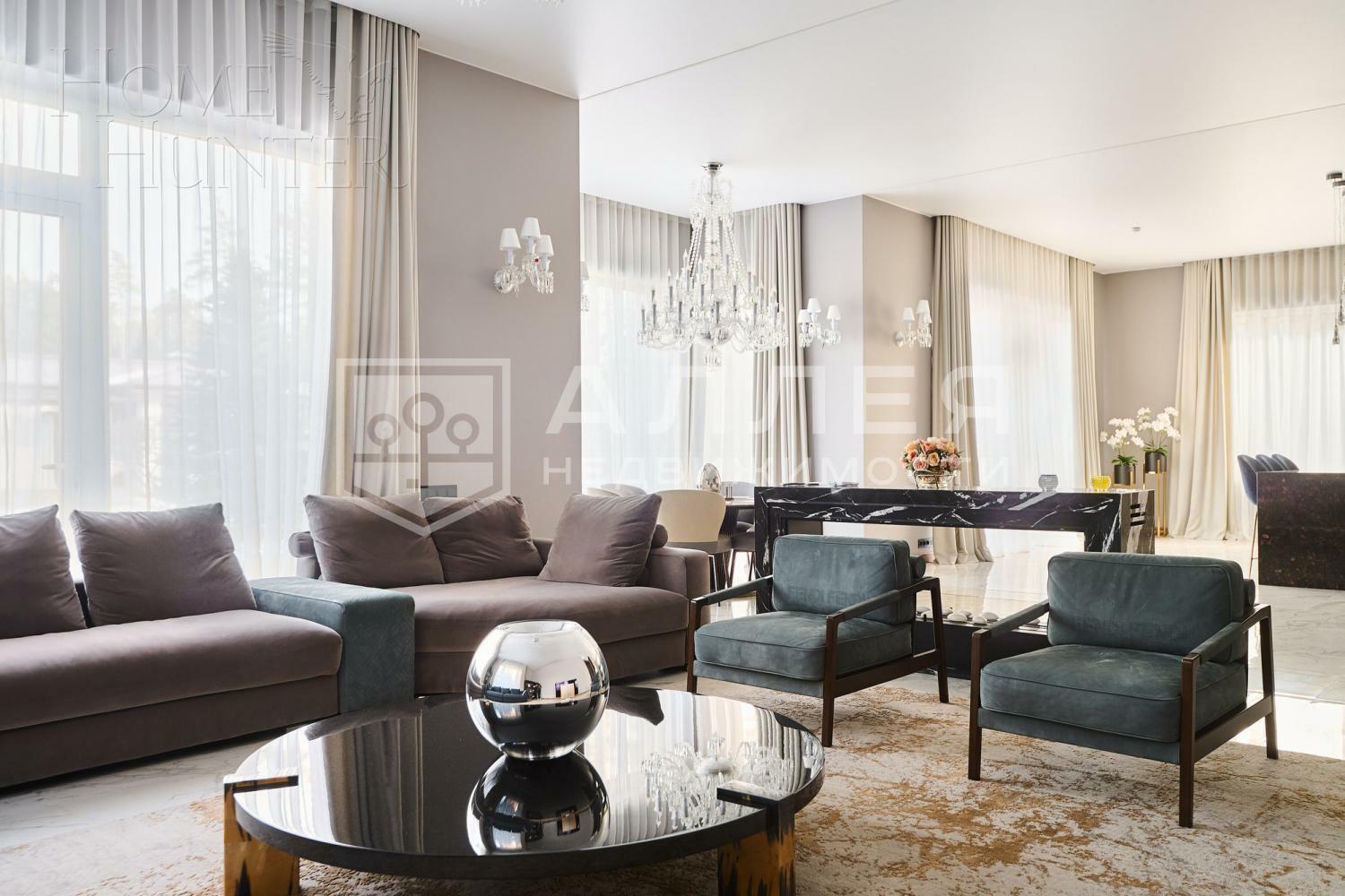 3-этажный коттедж 800 м² с отделкой