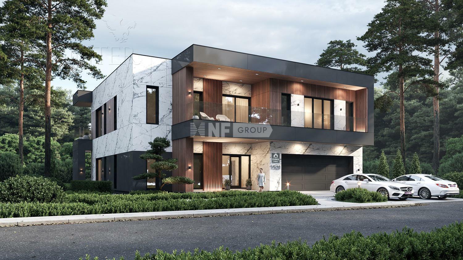 2-этажный коттедж 376 м² без отделки