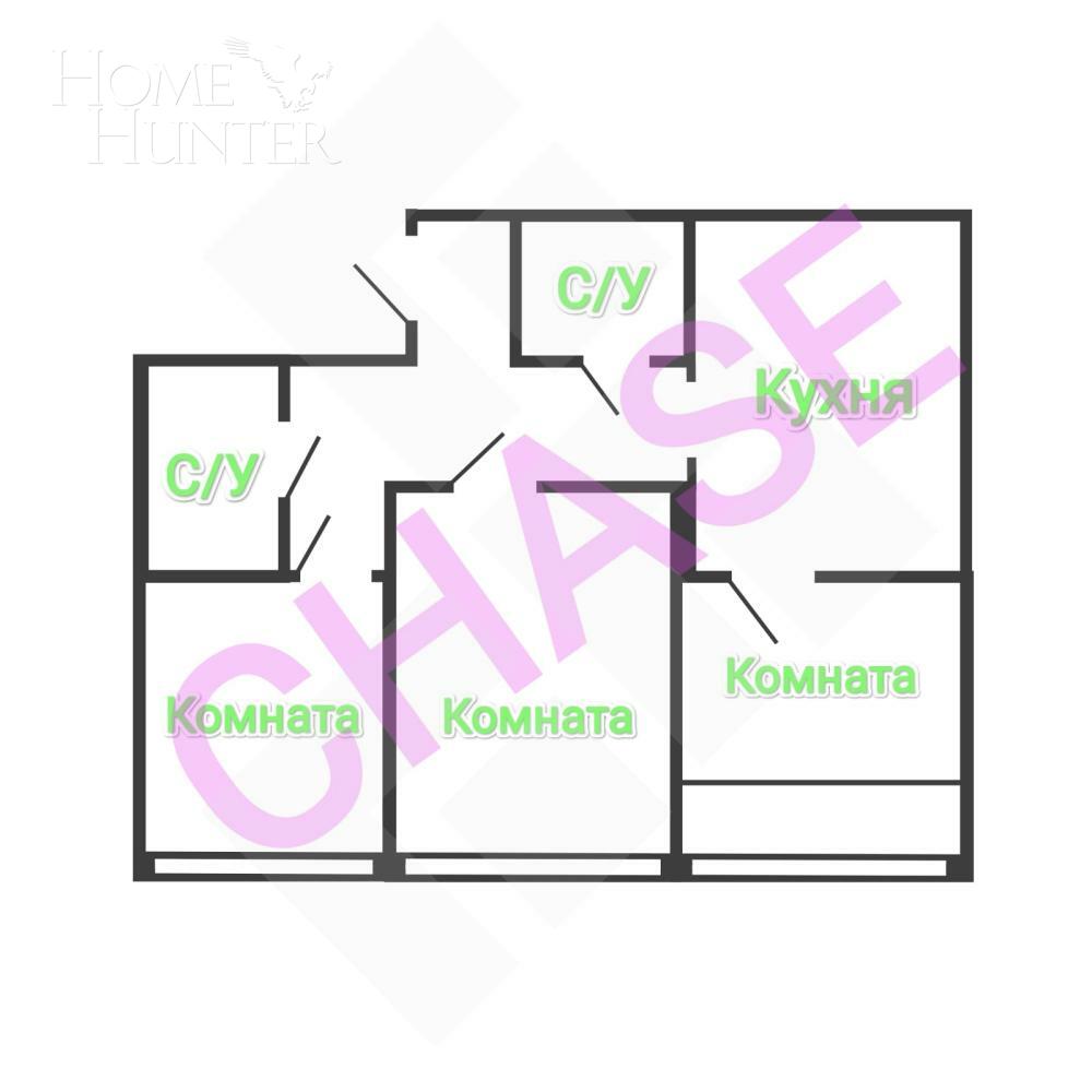 3-КОМН. КВАРТИРА С ОТДЕЛКОЙ 70.5 М² НА 2 ЭТАЖЕ