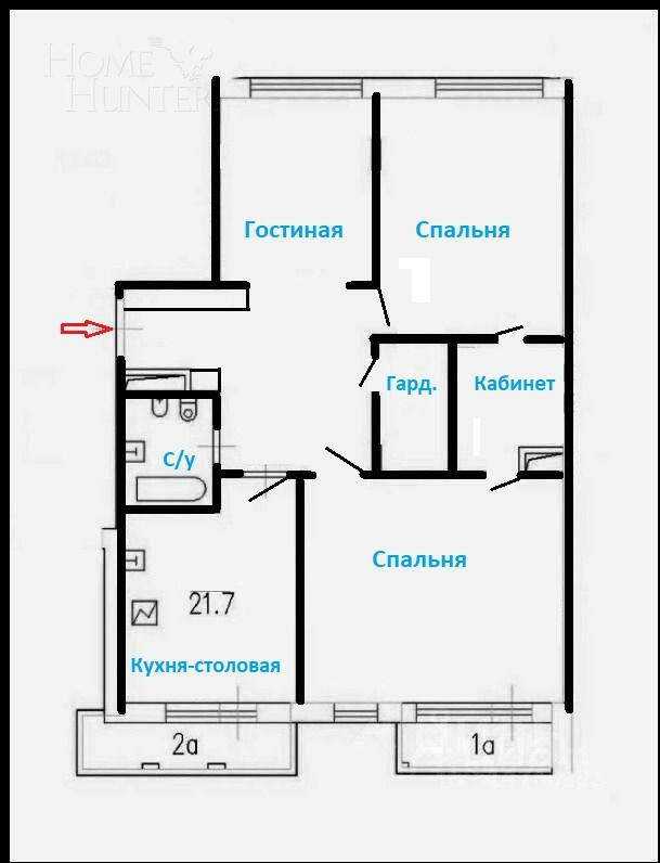 3-КОМН. КВАРТИРА С ОТДЕЛКОЙ 146.5 М² НА 4 ЭТАЖЕ
