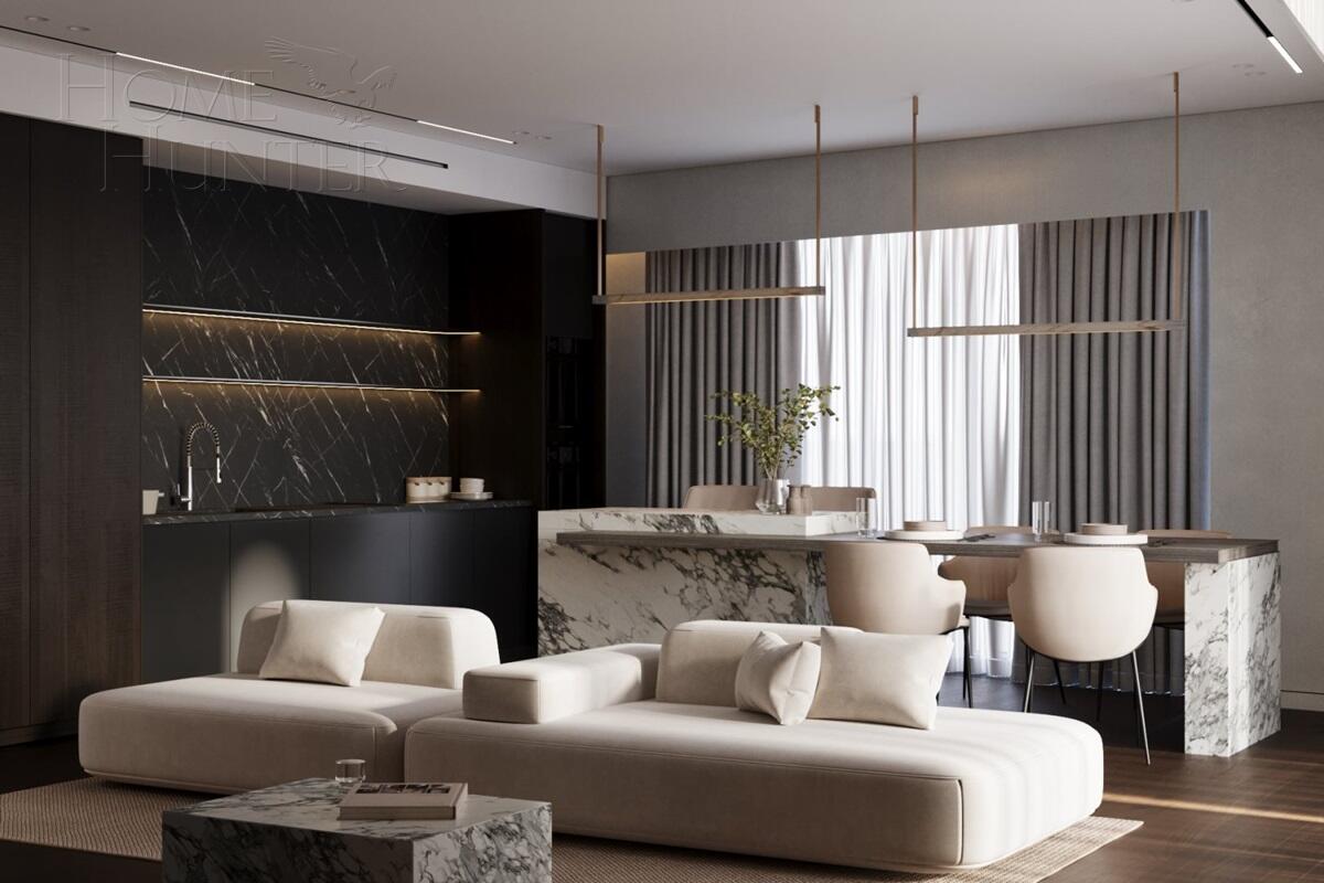 2-КОМН. КВАРТИРА С ОТДЕЛКОЙ 109 М² НА 20 ЭТАЖЕ