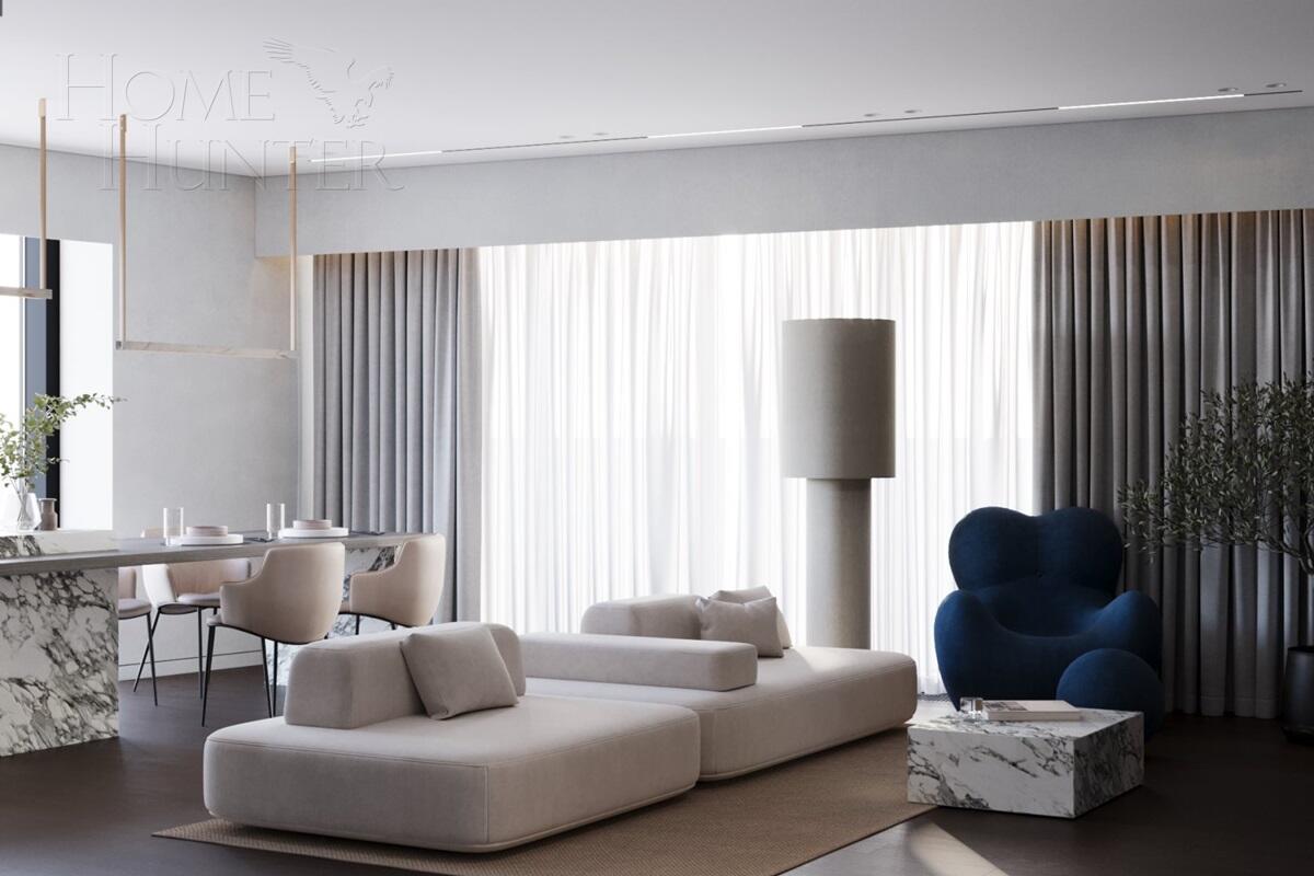 2-КОМН. КВАРТИРА С ОТДЕЛКОЙ 109 М² НА 20 ЭТАЖЕ