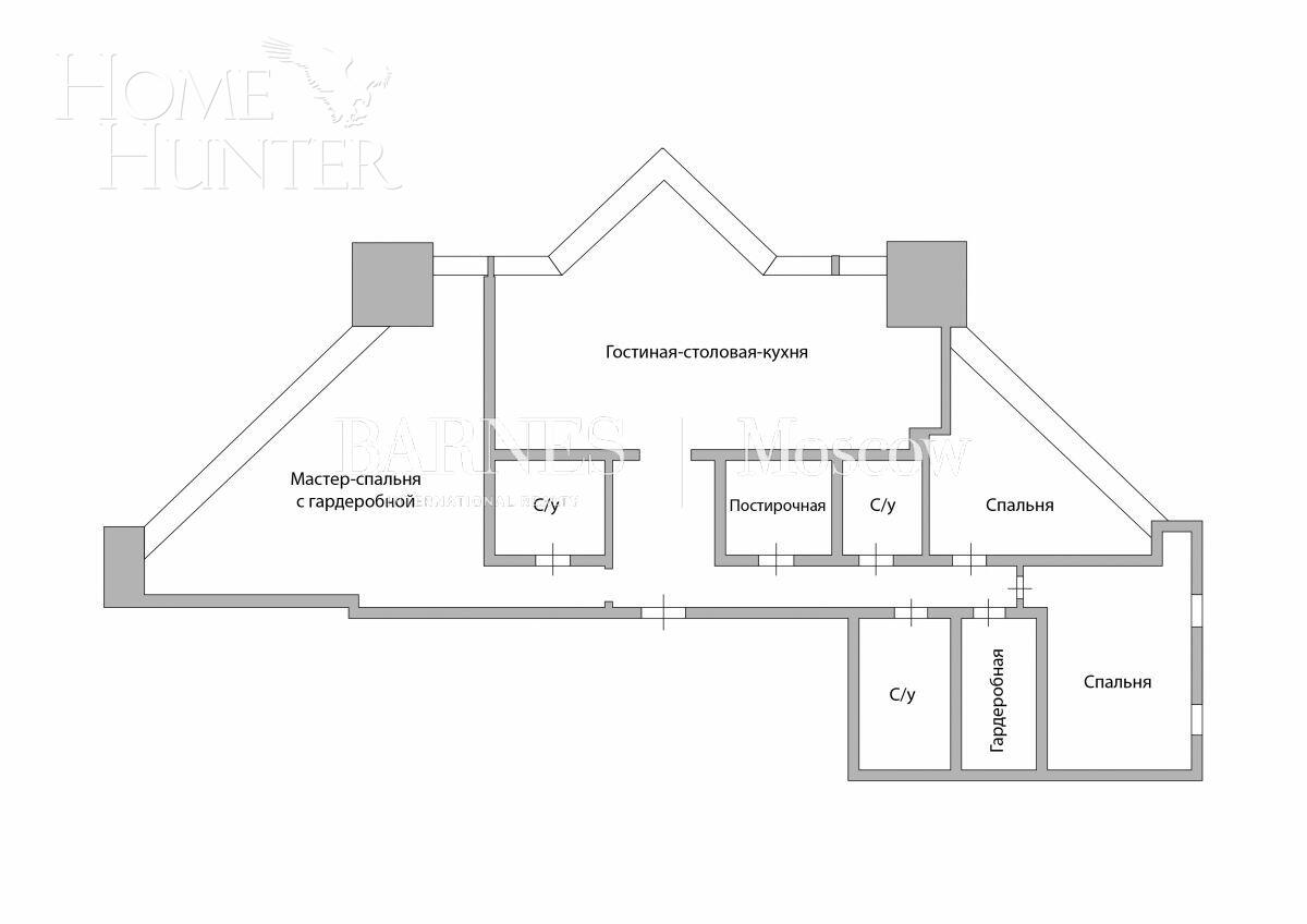 4-КОМН. АПАРТАМЕНТЫ С ОТДЕЛКОЙ 202 М² НА 53 ЭТАЖЕ